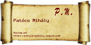 Patócs Mihály névjegykártya